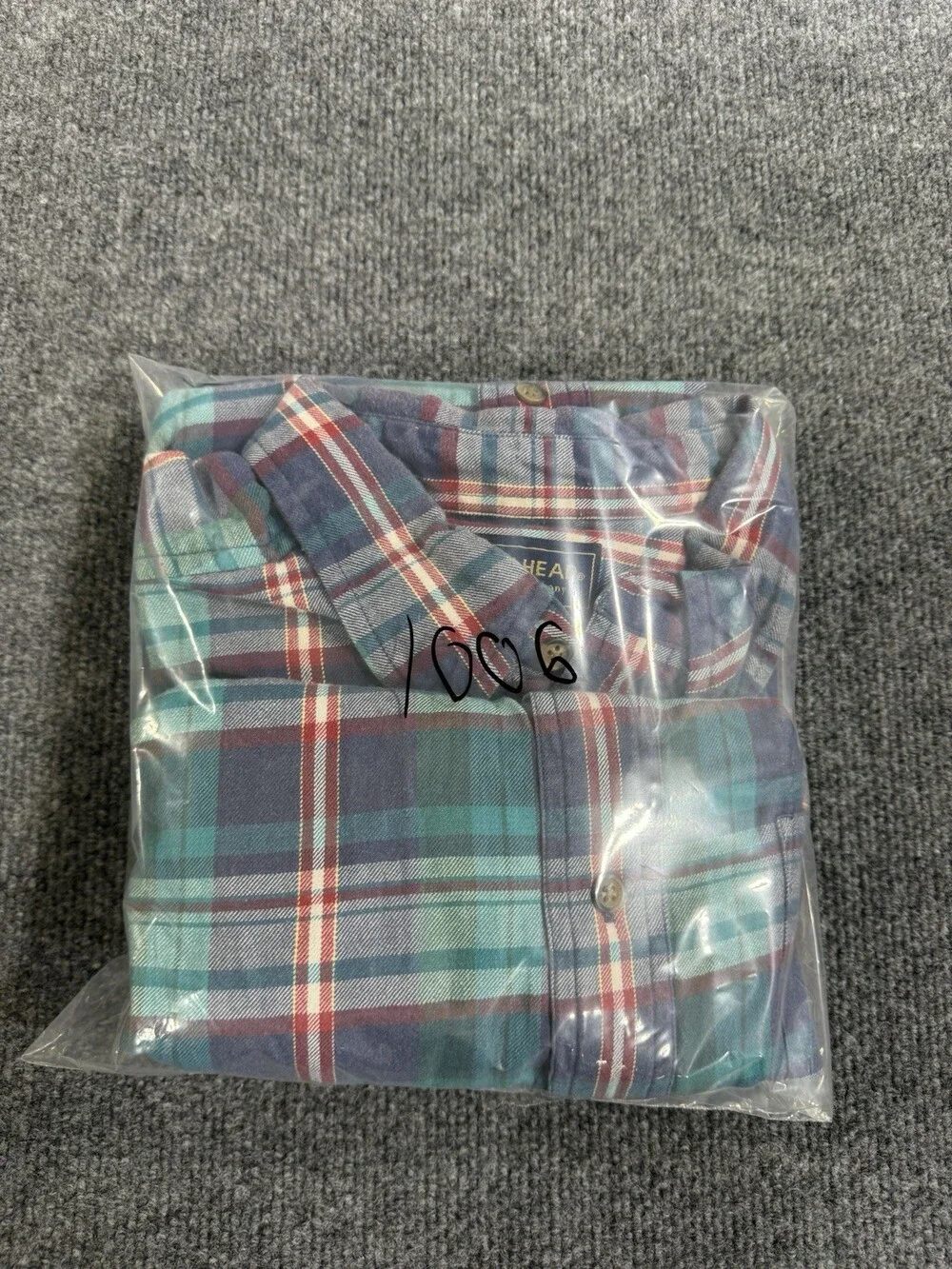 Vintage Duck Head Mens L Plaid Short Sleeve Button Down Shirt Cotton Preppy 90s